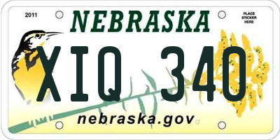 NE license plate XIQ340