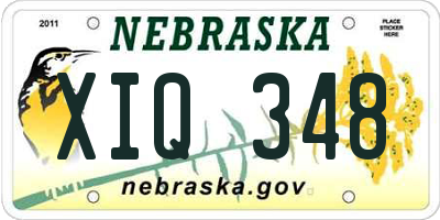 NE license plate XIQ348