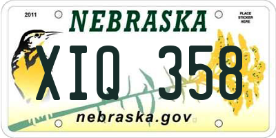 NE license plate XIQ358