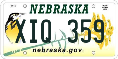 NE license plate XIQ359