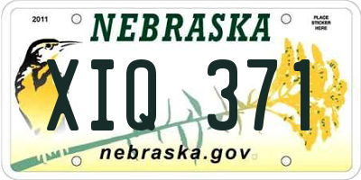 NE license plate XIQ371