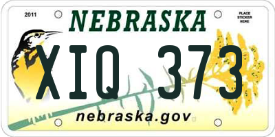 NE license plate XIQ373