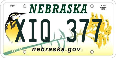 NE license plate XIQ377