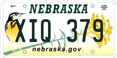NE license plate XIQ379