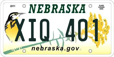 NE license plate XIQ401