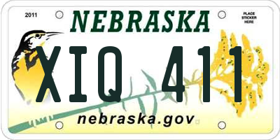 NE license plate XIQ411