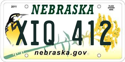 NE license plate XIQ412