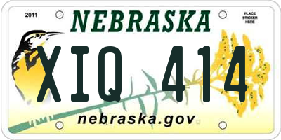 NE license plate XIQ414