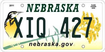 NE license plate XIQ427
