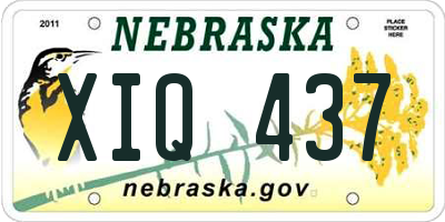 NE license plate XIQ437