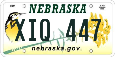 NE license plate XIQ447