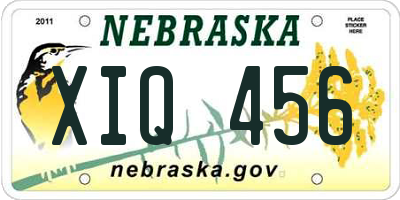 NE license plate XIQ456