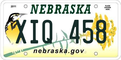 NE license plate XIQ458