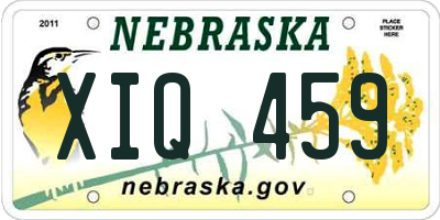 NE license plate XIQ459