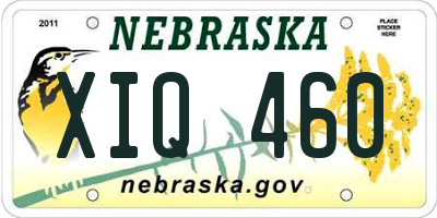NE license plate XIQ460