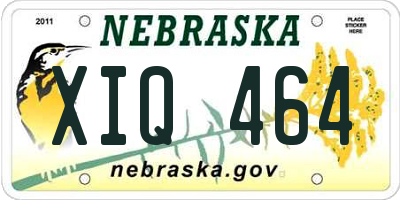 NE license plate XIQ464