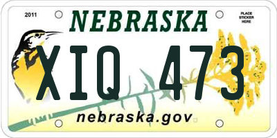 NE license plate XIQ473