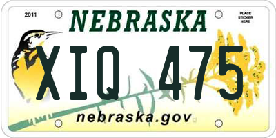 NE license plate XIQ475