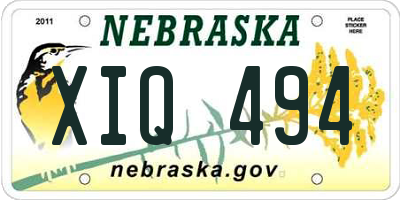 NE license plate XIQ494