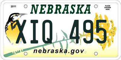 NE license plate XIQ495