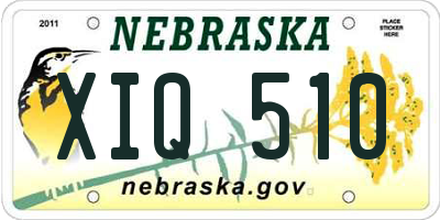 NE license plate XIQ510