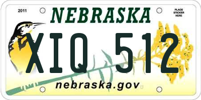 NE license plate XIQ512