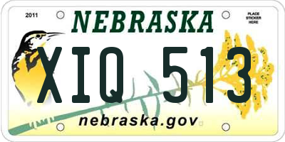 NE license plate XIQ513