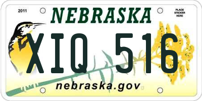 NE license plate XIQ516