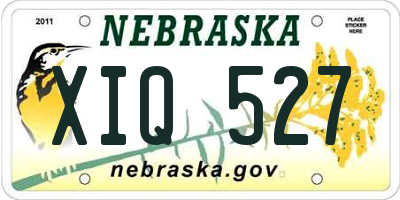 NE license plate XIQ527