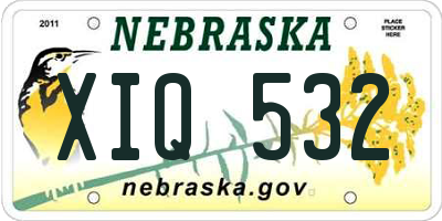 NE license plate XIQ532