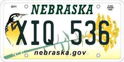 NE license plate XIQ536