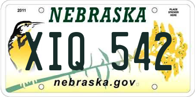 NE license plate XIQ542