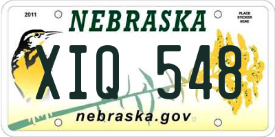 NE license plate XIQ548