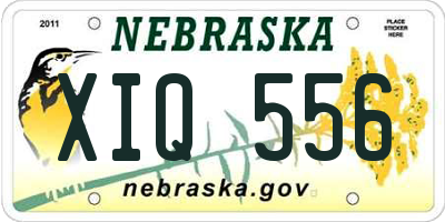 NE license plate XIQ556