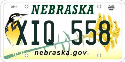 NE license plate XIQ558