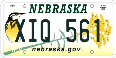 NE license plate XIQ561