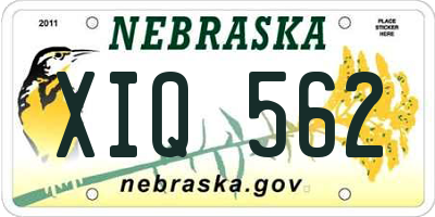 NE license plate XIQ562