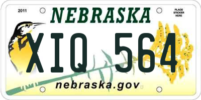 NE license plate XIQ564