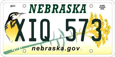 NE license plate XIQ573