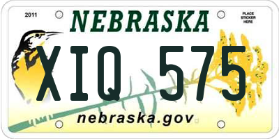 NE license plate XIQ575