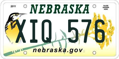 NE license plate XIQ576