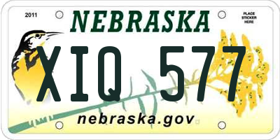 NE license plate XIQ577
