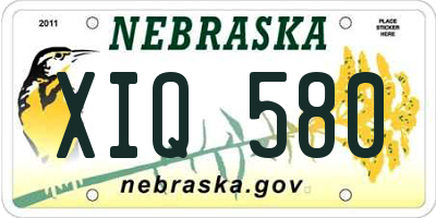 NE license plate XIQ580