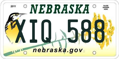 NE license plate XIQ588