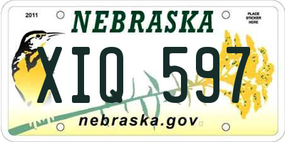 NE license plate XIQ597