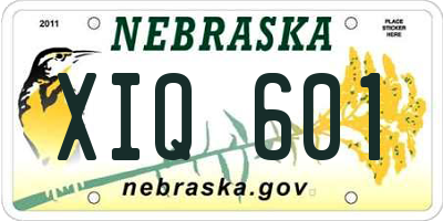 NE license plate XIQ601