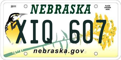 NE license plate XIQ607
