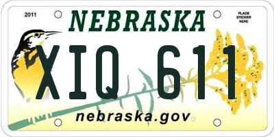 NE license plate XIQ611