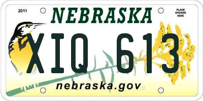 NE license plate XIQ613