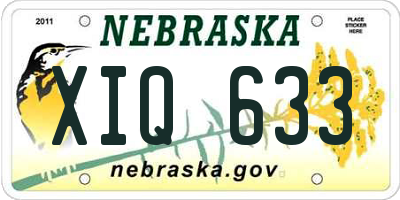 NE license plate XIQ633